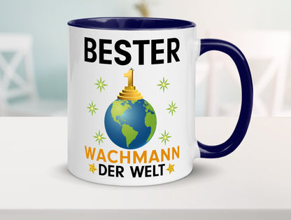 Welt Bester Wachmann | Wachpersonal Nachtwächter Humor Geschenkidee Tasse