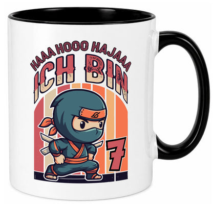 7. Geburtstag | Ninja Junge 7 Jahre Geschenk Geschenkidee lustiger Spruch Tasse