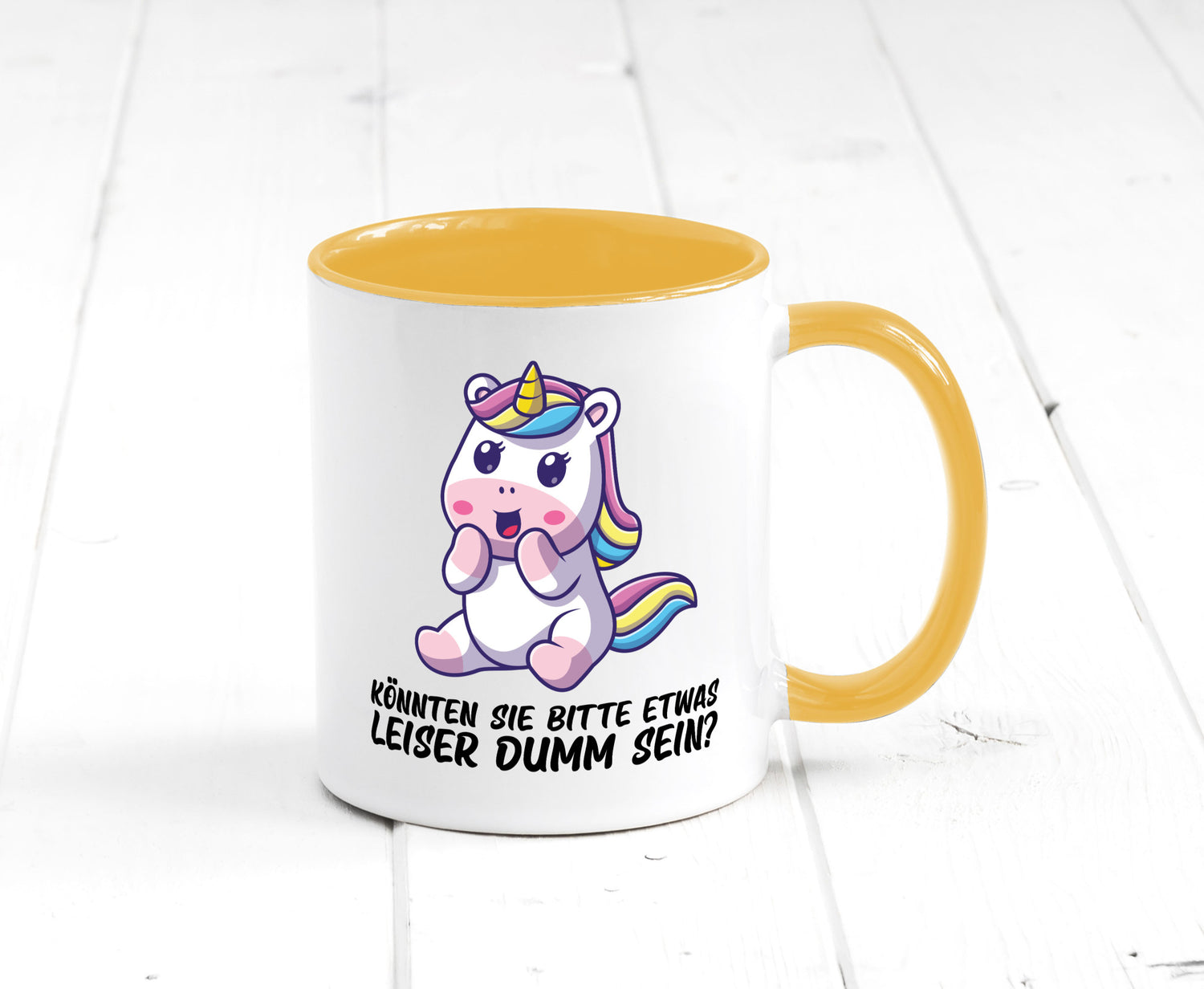 Bitte etwas leiser dumm sein | Dummheit süßes Einhorn Geschenk Humor