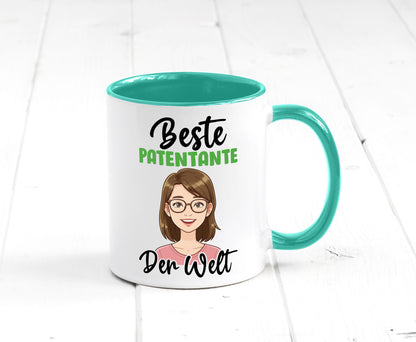 Beste Patentante | Tante lustiger Spruch Geschenk Humor Geschenkidee Tasse