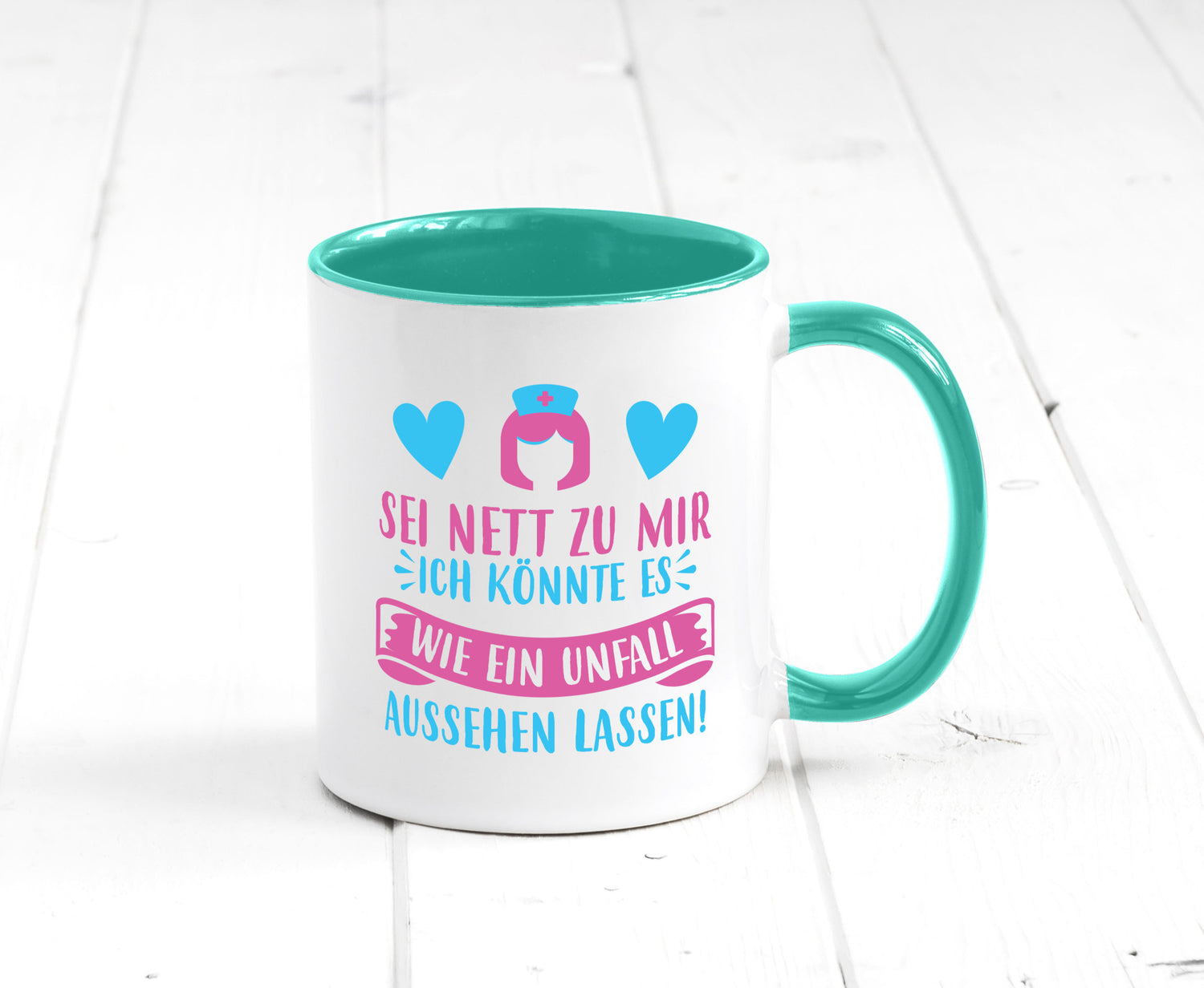 Sei nett, könnte wie ein Unfall aussehen | Kopf lustiger Spruch Geschenk Humor