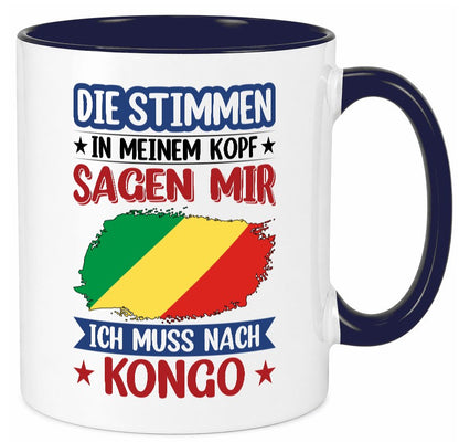 Kongo | Urlaub Stimmen in meinem Kopf Traumland Humor Geschenkidee Tasse