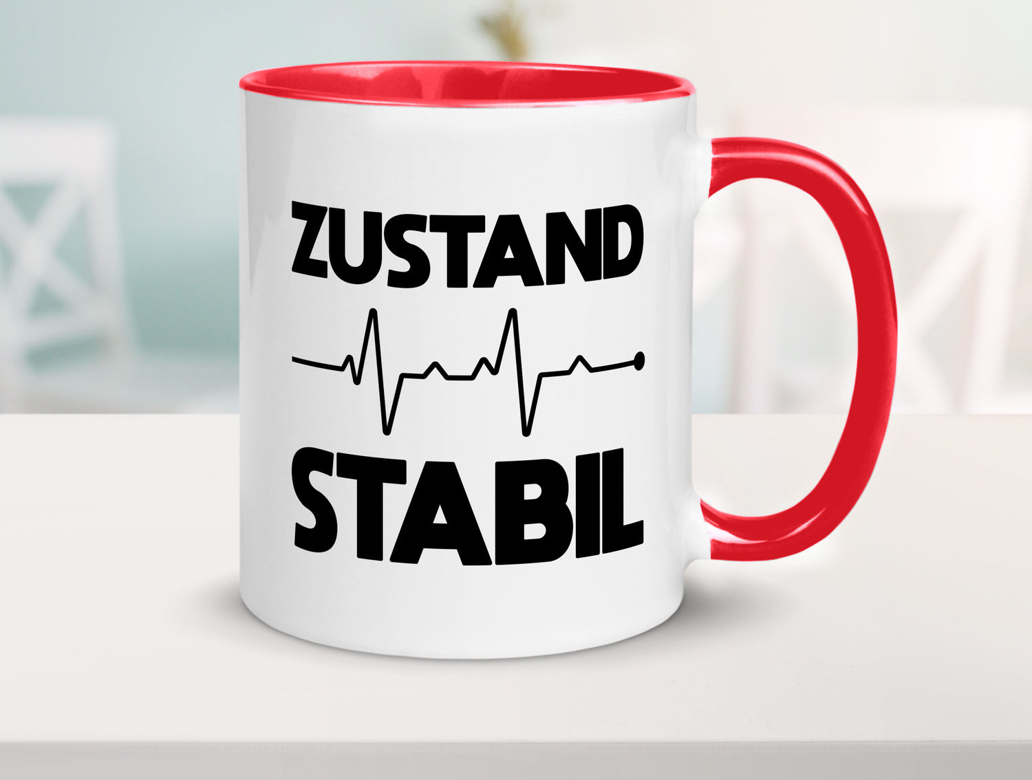 Zustand Stabil | Herzschlag Heartbeat lustiger Spruch Geschenk Humor