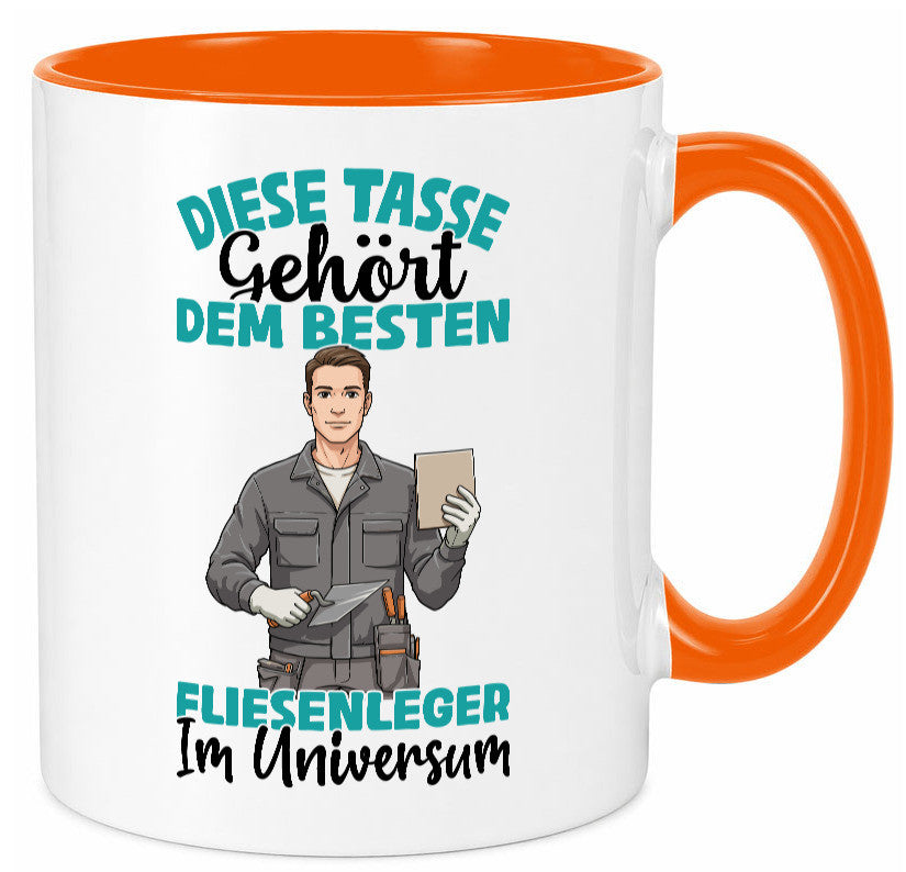 Im Universum: Fliesenleger | Fliesenlegen Bau Geschenk Humor Geschenkidee