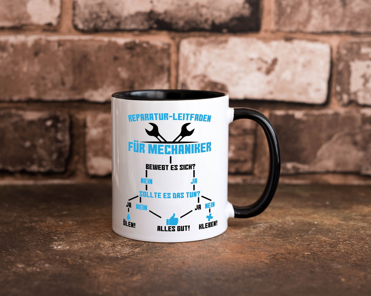 Mechaniker | Reparatur Autowerkstatt Ã–len Kleben Geschenkidee Humor Tasse