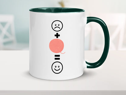 Wolle | Häkeln |Glücklich Geschenk Humor Geschenkidee lustiger Spruch Tasse