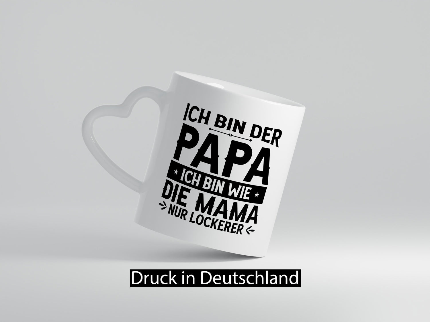 Papa wie Mama, nur lockerer | Sterne Pfeile Geschenkidee Familie Humor Tasse