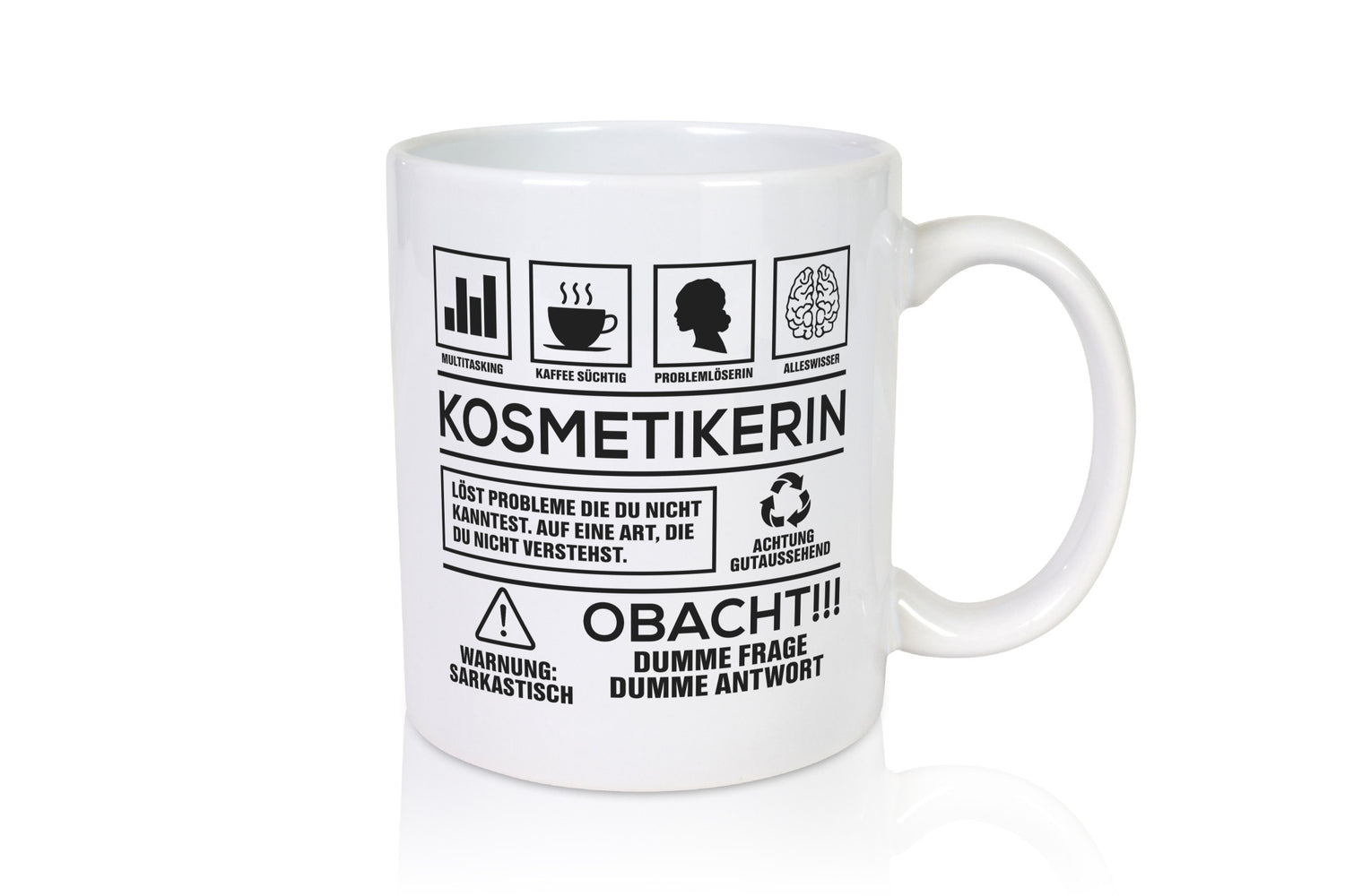 Achtung Probleme Kosmetikerin | Kosmetik Stylistin Geschenkidee Humor Tasse