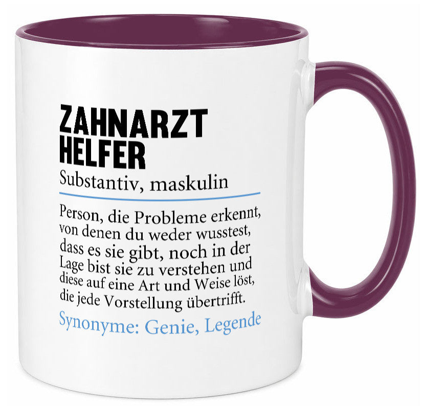 Zahnarzthelfer | Spruch Humor Zahnmedizin Geschenkidee Tasse