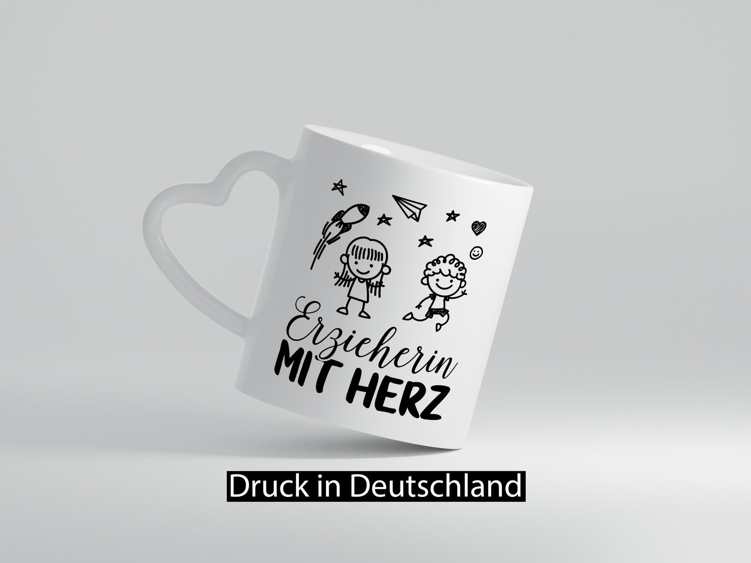Erzieherin mit Herz Geschenk Humor Geschenkidee lustiger Spruch Tasse