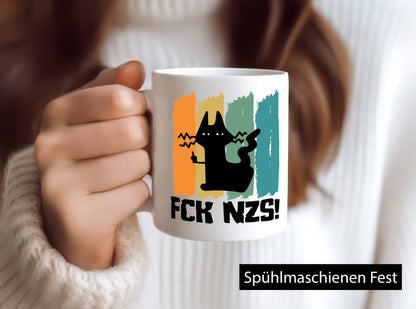 FCK NZS! | Katze Geschenkidee Tierliebhaber Humor Tasse