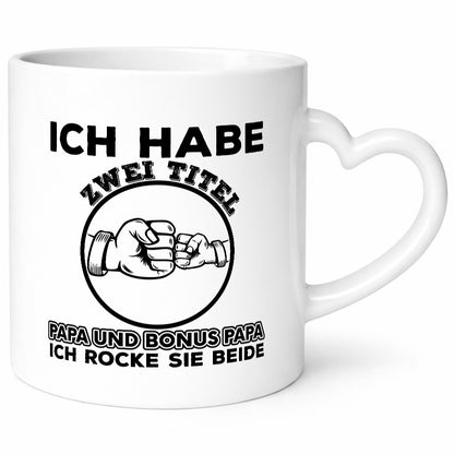 Papa und Bonus | Vater Tasse Männer Vatertag Geschenkidee Familie Humor