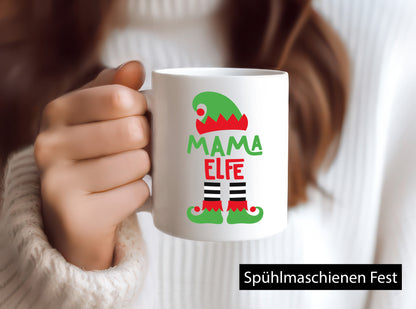 Weihnachtself | Weihnachten Mama Mütze Stiefel Humor Familie Geschenkidee Tasse