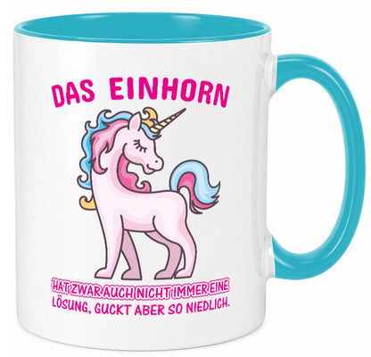Niedliches Einhorn | lustige Tasse Frauen Mädchen lustiger Spruch Geschenk