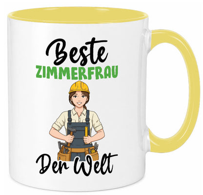 Beste Zimmerfrau| Holzbau | Handwerkerin v2 Geschenk Humor Geschenkidee