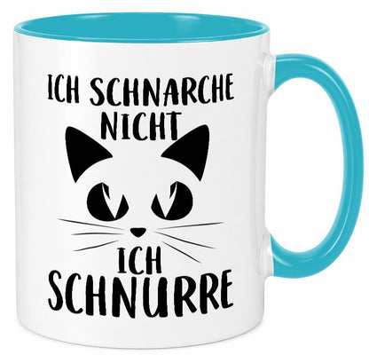 Nicht schnarchen, schnurren | Katze Schnurrhaare Augen Geschenkidee Tasse