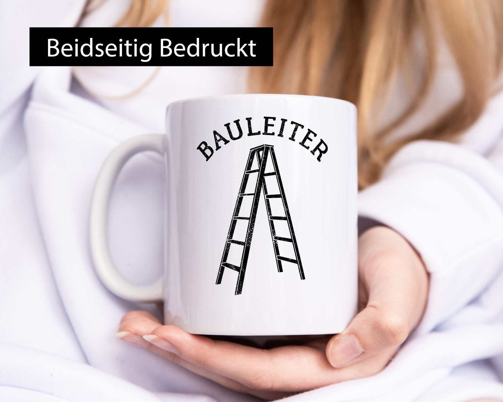 Bauleiter - Baustelle Leiter Wortspiel lustig Humor Geschenkidee Geschenk Tasse