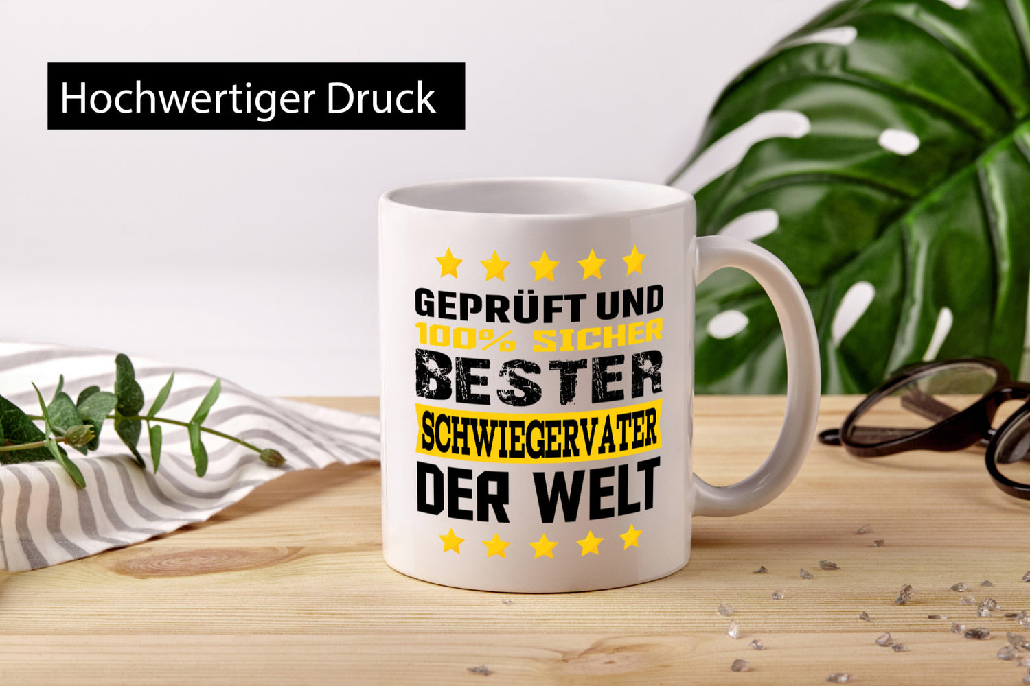 Geprüft und Sicher bester Schwiegervater der Welt lustiger Spruch Geschenk
