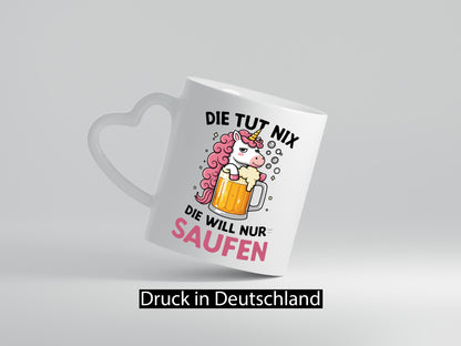 Die tut nix will nur Saufen | Einhorn v2 lustig Humor Geschenkidee Geschenk