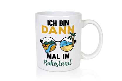 Bin dann mal im Ruhestand | Sonnenbrille Palme Meer lustig Jubiläum Geschenk