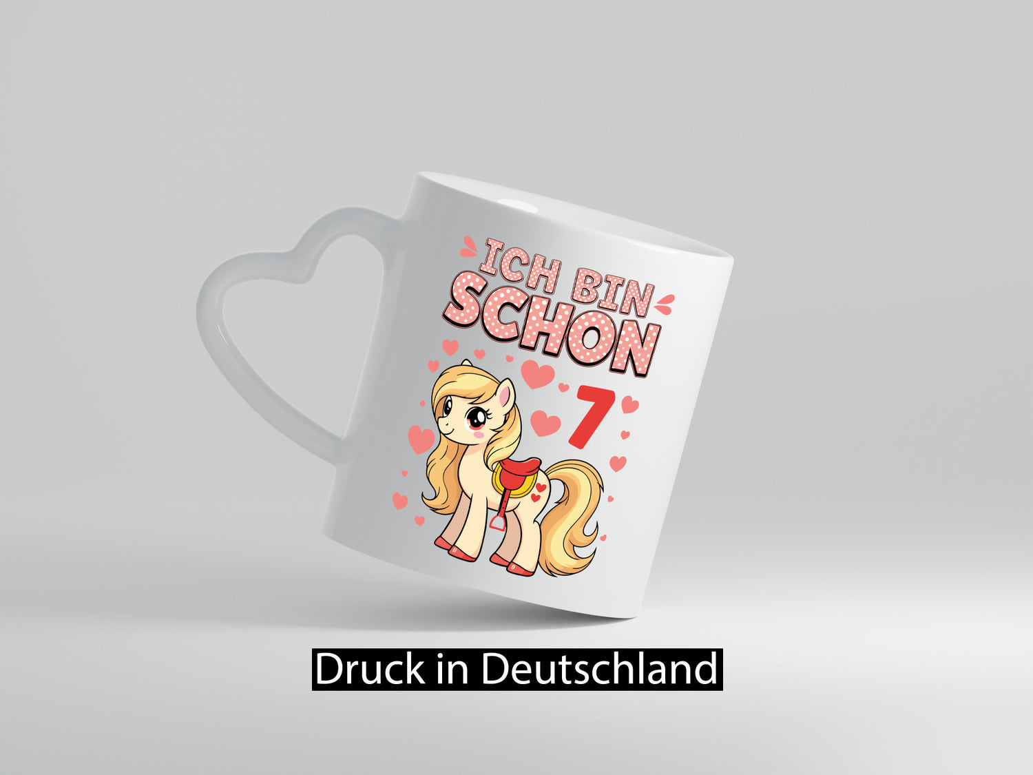 7. Geburtstag | 7 Jahre Mädchen Reiten Pony lustiger Spruch Geschenk