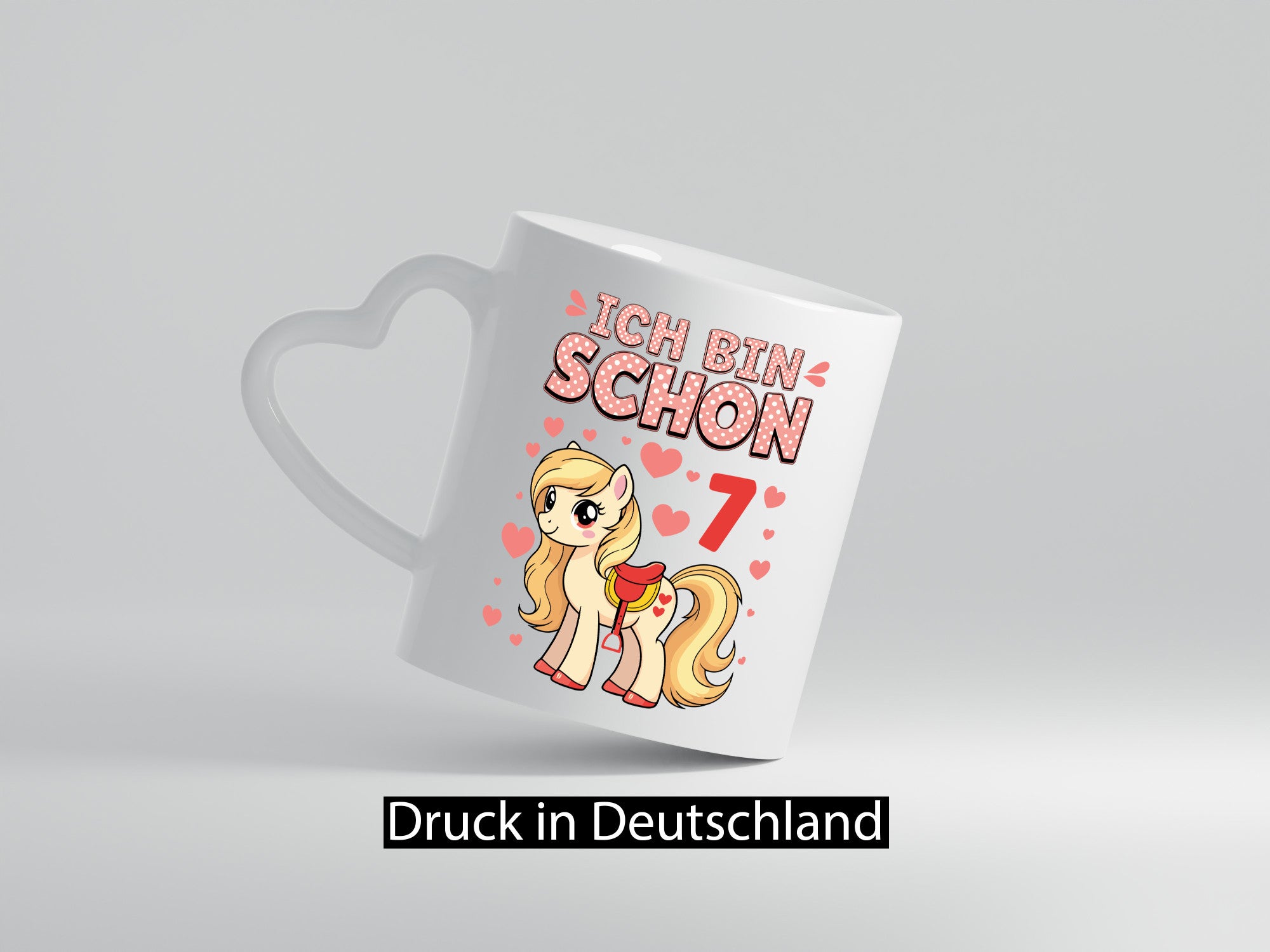 7. Geburtstag | 7 Jahre Mädchen Reiten Pony lustiger Spruch Geschenk