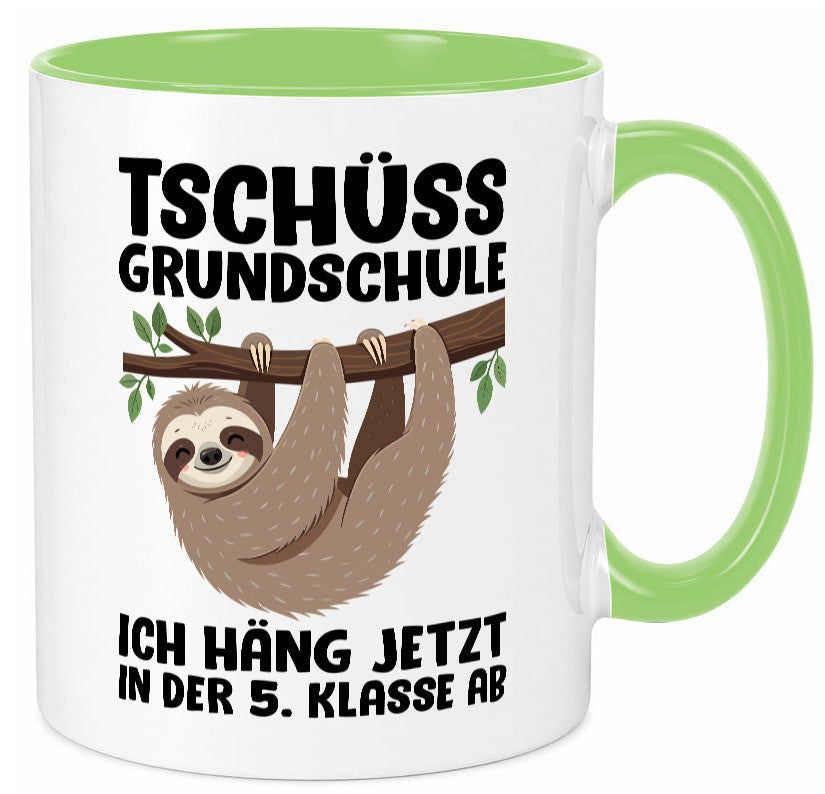 Tschüss Grundschule ich häng jetzt in der 5. Klasse ab Humor Geschenkidee Tasse