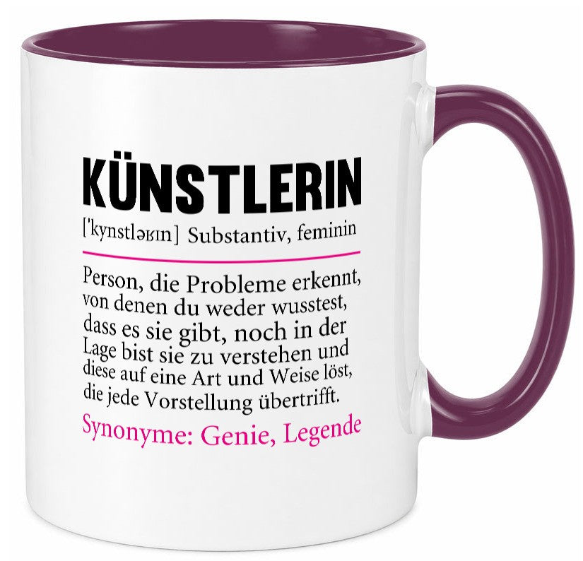 Künstlerin | Beruf lustig Kunst Humor Arbeit Kollegen Büro Geschenkidee Tasse