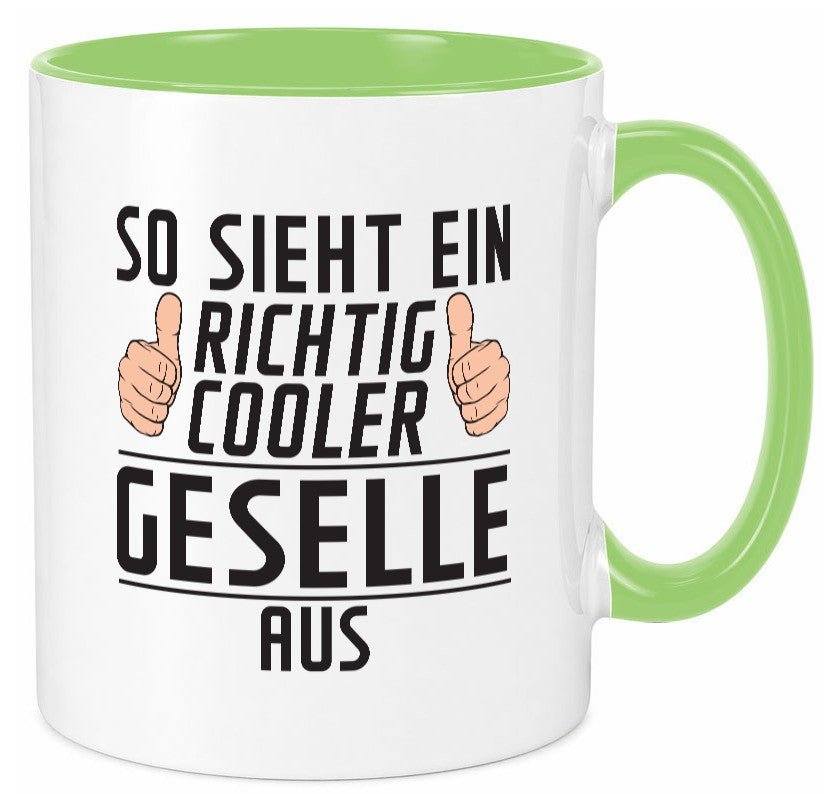 Richtig Cooler Geselle | Handwerker lustiger Spruch Geschenk Humor Geschenkidee Tasse