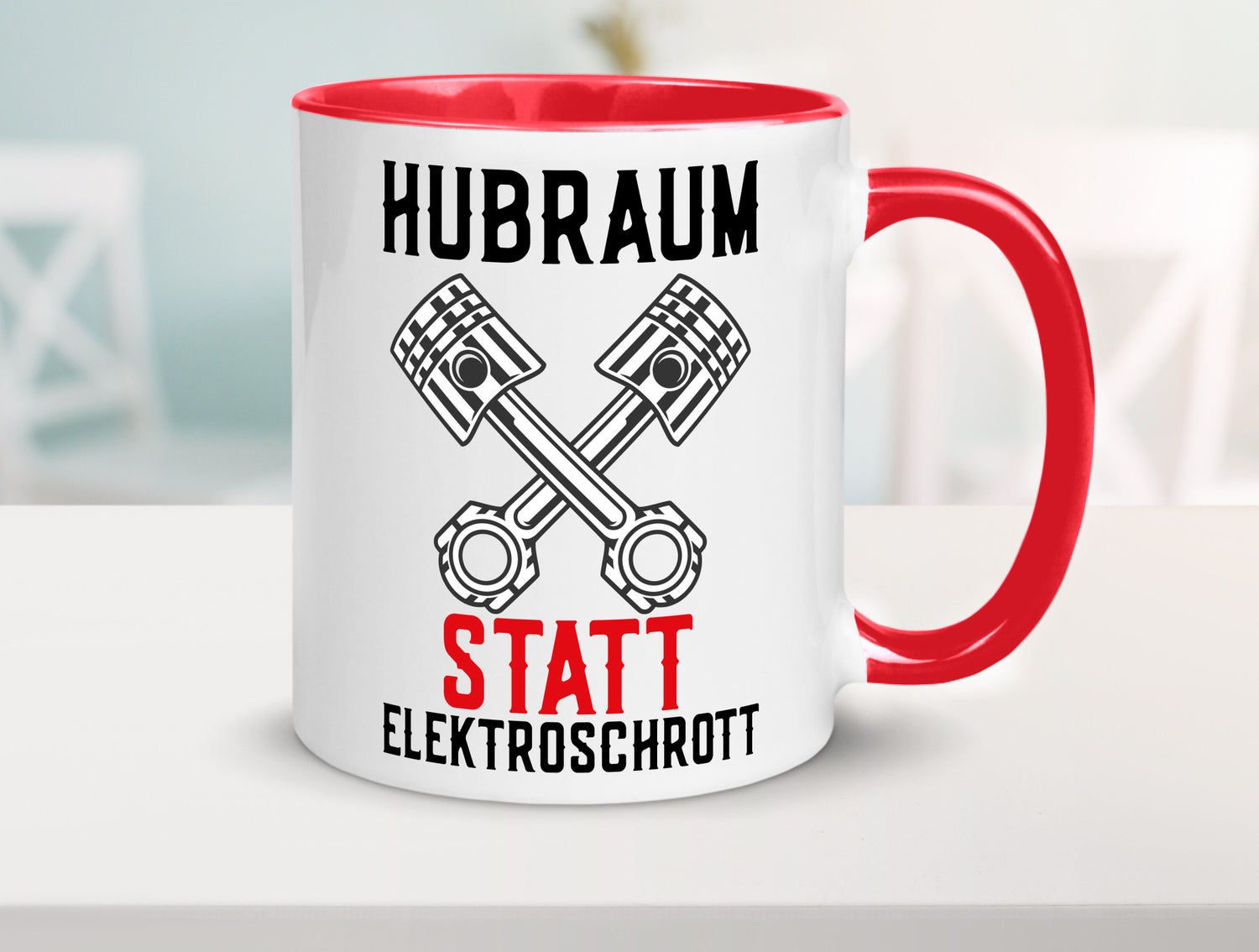 Hubraum statt Elektroschrott | Autofan Verbrennungsmotor Geschenk Humor