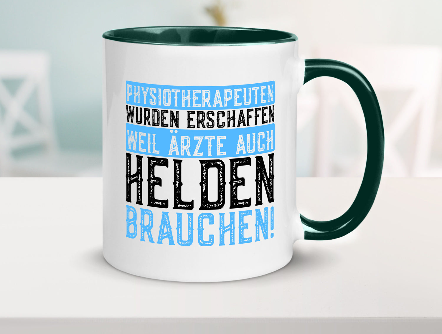 Physiotherapeut | Helden Therapeutin lustiger Spruch Humor Geschenkidee Tasse