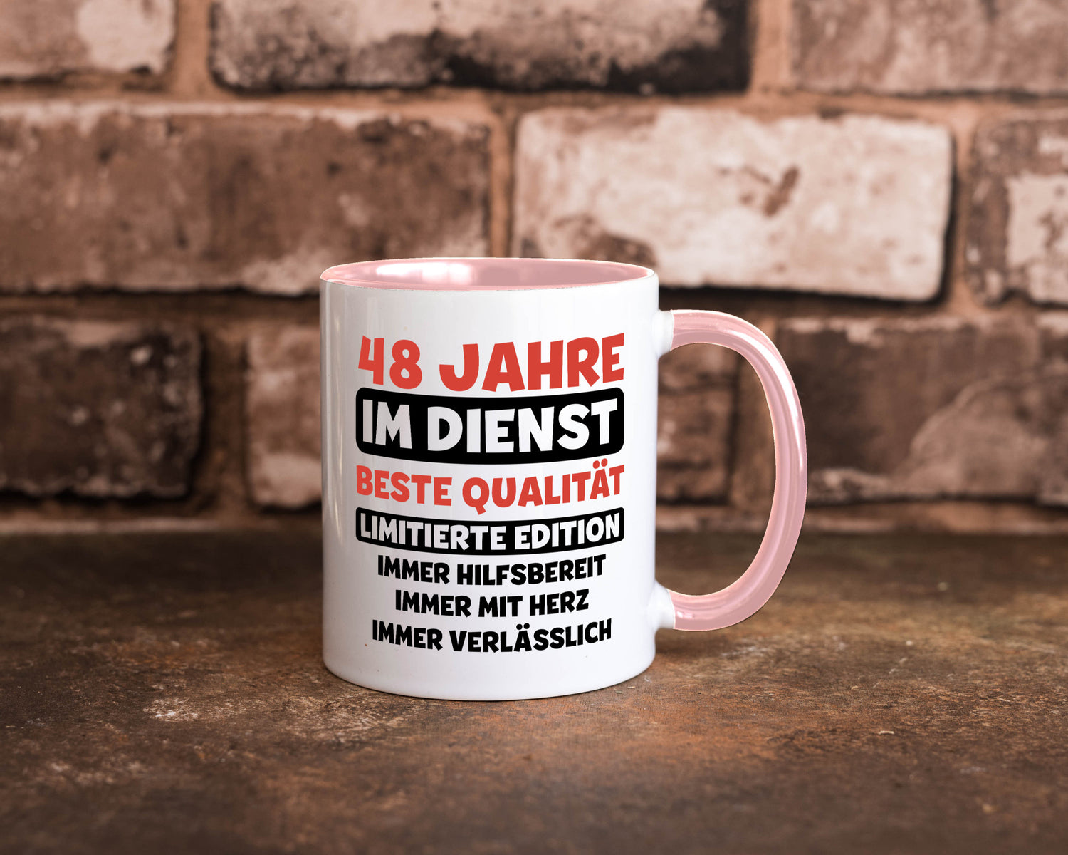 48 Jahre im Dienst | Jubiläum Arbeit v3 Humor Kollegen Büro Geschenkidee Tasse