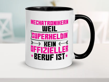 Superheldin Mechatronikerin | KFZ Werkstatt Geschenkidee Humor Tasse
