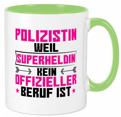 Superheldin Polizistin | Beruf Polizei Humor Arbeit Kollegen Büro Geschenkidee Tasse