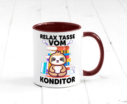 Relax Tasse: Konditor | Konditorei lustiger Spruch Geschenk Humor Geschenkidee
