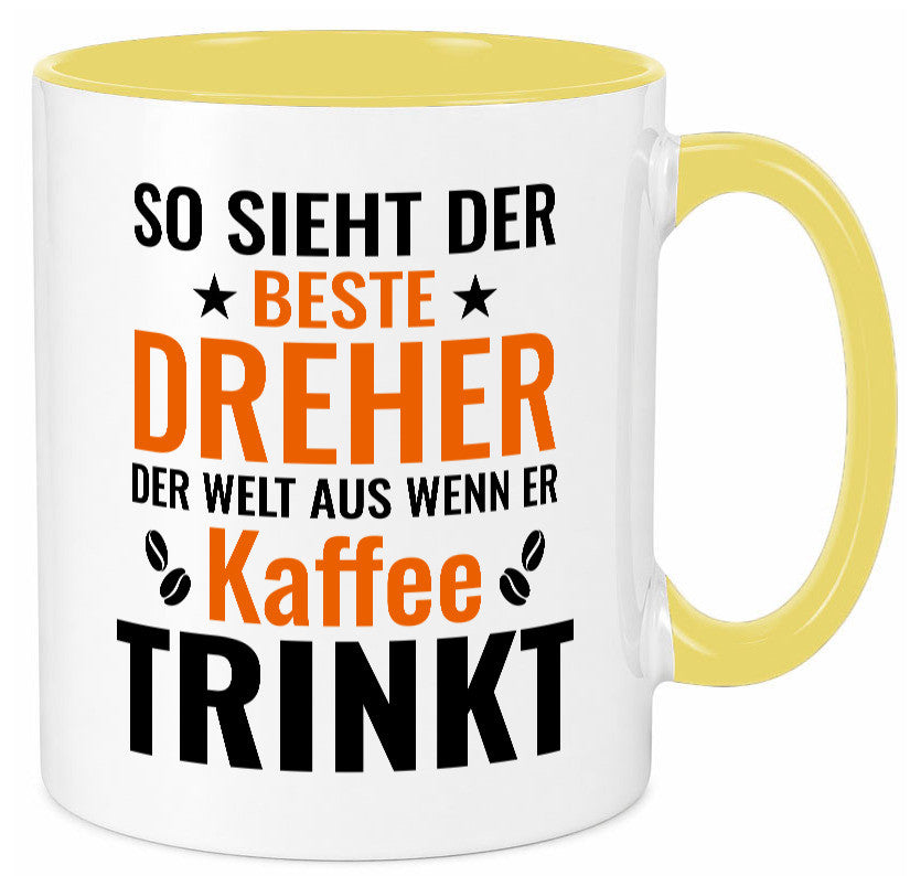 Kaffee trinkt: Dreher | Fräser Geschenkidee Humor Tasse