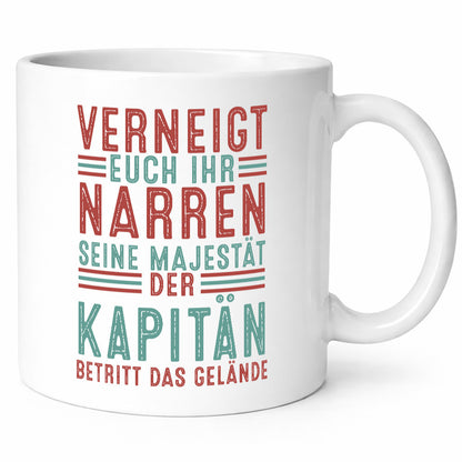 Verneigt euch: Kapitän | Schiffskapitän Schiff Geschenkidee Humor Tasse
