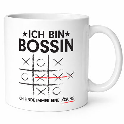 Lösung finden: Bossin | Führungskraft Vorgesetzte v2 Humor Geschenkidee Tasse