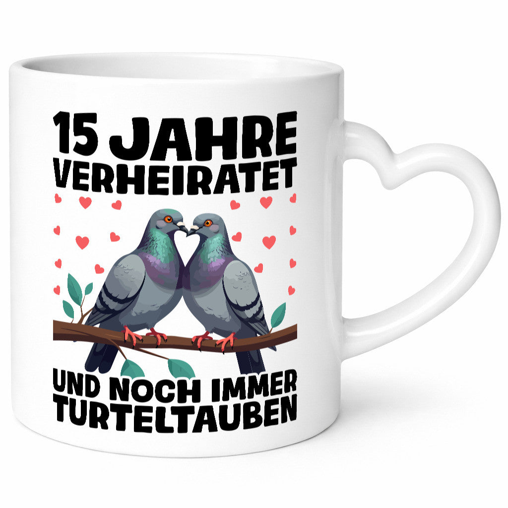 15 Jahre verheiratet | Turteltauben Ehe Ehepaar Geschenk Humor Geschenkidee
