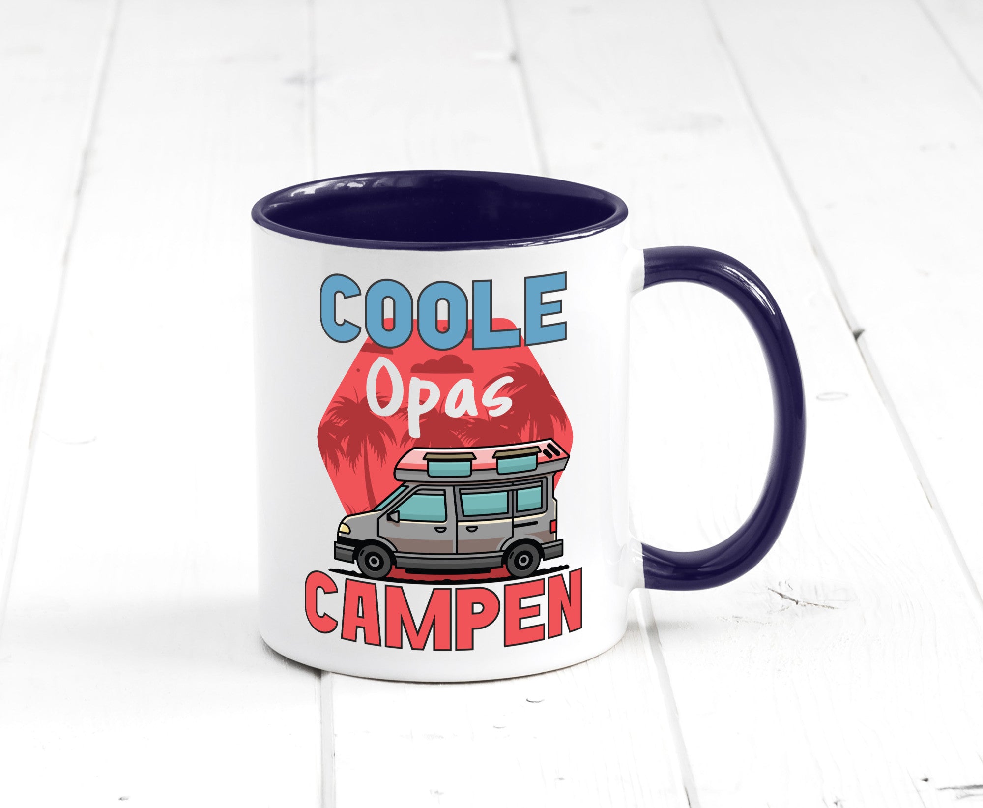 Coole Opas campen | Campingwagen Palmen Geschenk Familie Geschenkidee lustiger