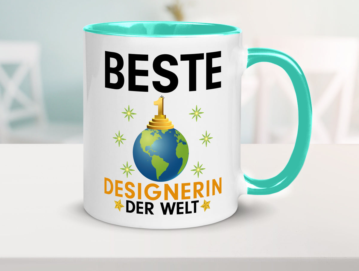 Welt Beste Designerin | Mode lustiger Spruch Geschenk Humor Geschenkidee Tasse