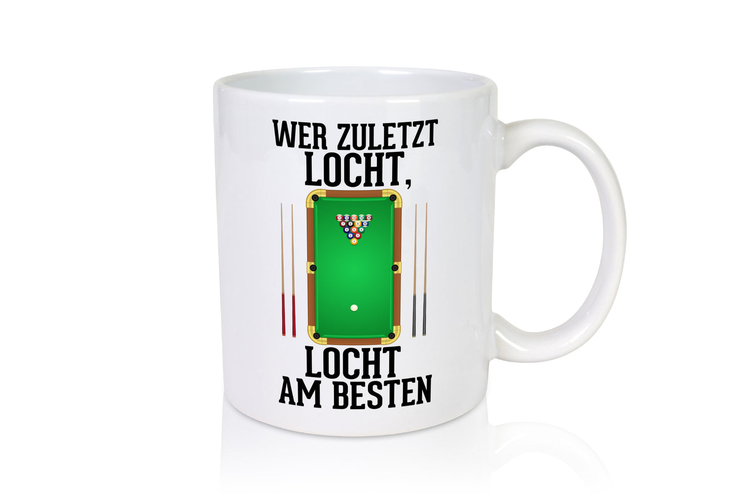 Wer zuletzt locht | Billard Billardkugel Billardspieler lustig Humor