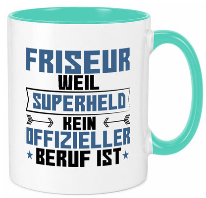 Superheld Friseur | Frisör Geschenkidee Humor Tasse