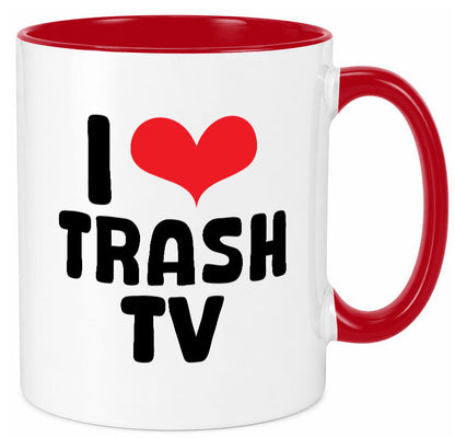 I love Trash TV | v2 lustig Humor Geschenkidee Geschenk Tasse