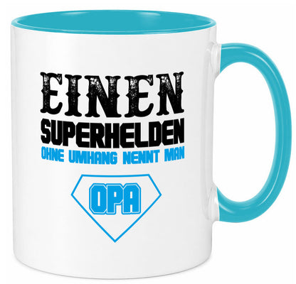 Superheld Opa Geschenk Familie Geschenkidee lustiger Spruch Tasse