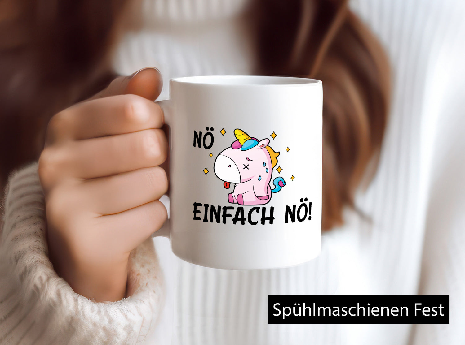 Nö einfach nö! | Einhorn Stures Humor Geschenkidee Tasse