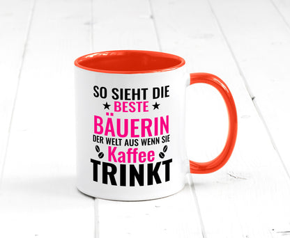 Kaffee trinkt: Bäuerin | Bauernhof Landwirtschaft Geschenk Humor Geschenkidee