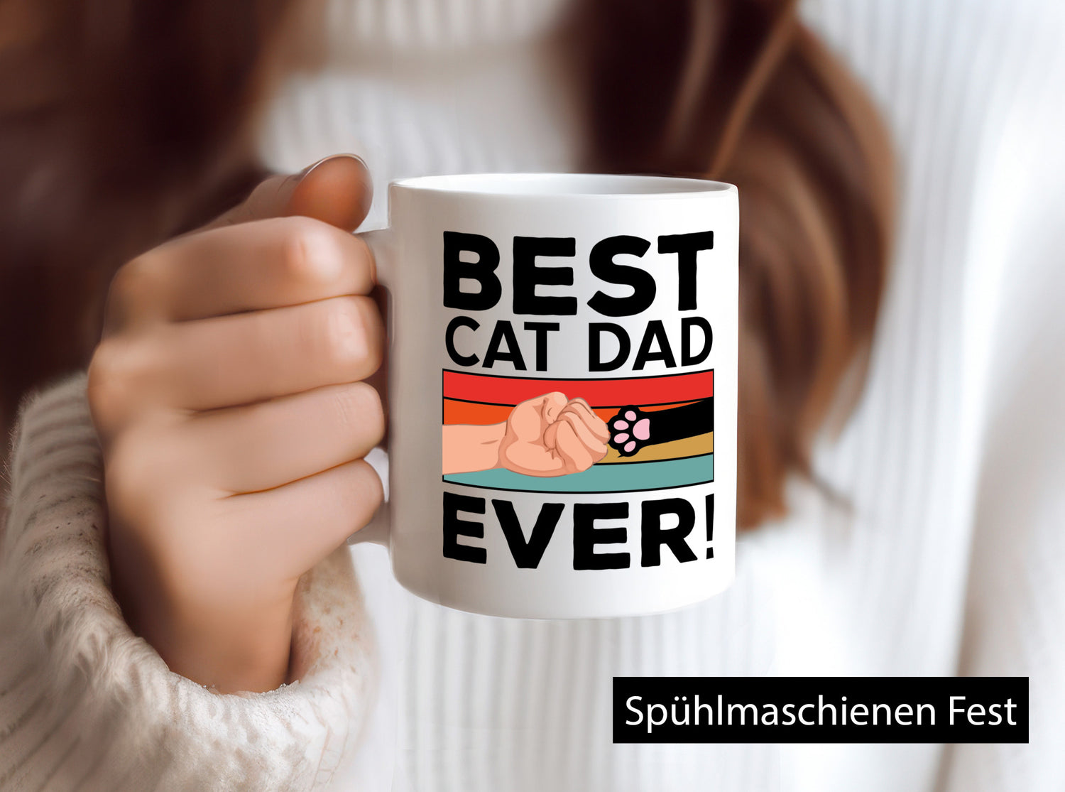 Best Cat Dad | Katzen Freund Katzenbesitzer lustig Tierliebhaber Humor Geschenk