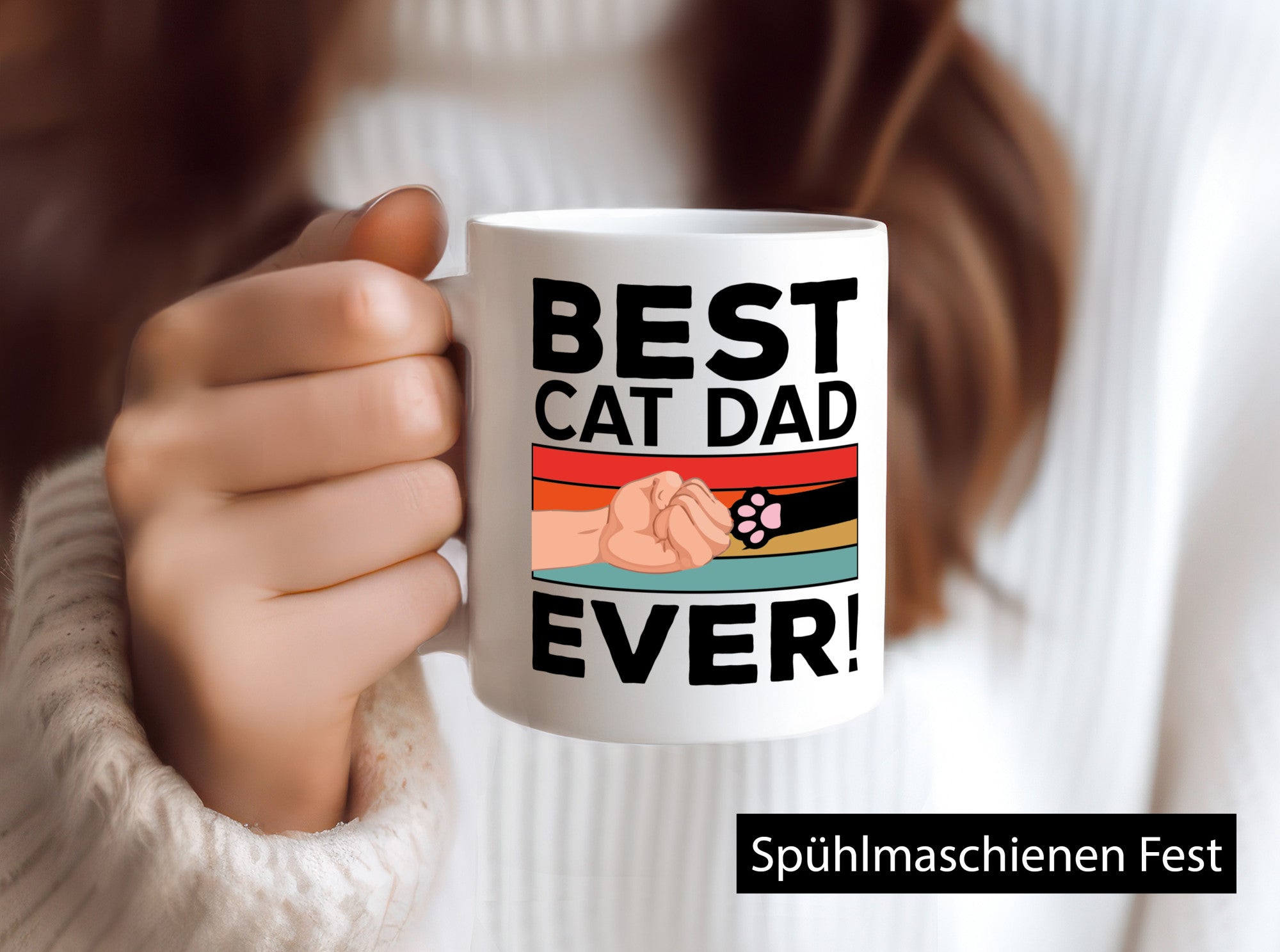 Best Cat Dad | Katzen Freund Katzenbesitzer lustig Tierliebhaber Humor Geschenk
