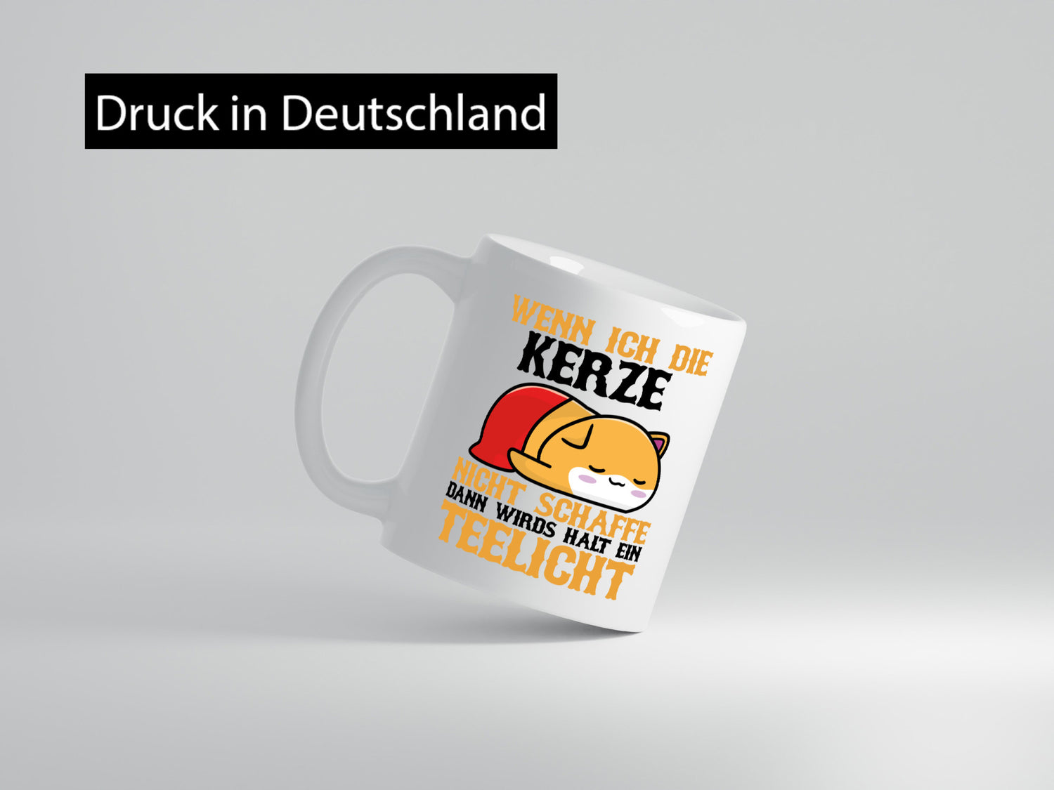 Wenn ich die Kerze nicht Schaffe | Müde Katze Schlafen Geschenkidee